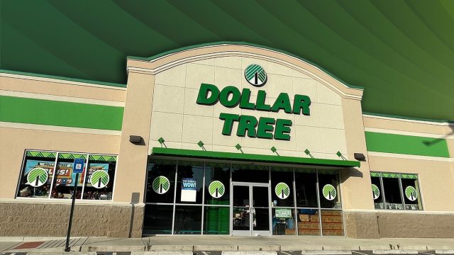 11 Dollar Tree Home Finds Hitting Shelves This Week. Grovetown, Ga USA - 01 15 23: Dollar Tree exterior entrance no cars