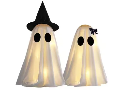 2 ft. Light Up Halloween Ghost Decorations, Set of 2 DIY Spooky Ghosts Crafts, Scary Ghost for Halloween Decor