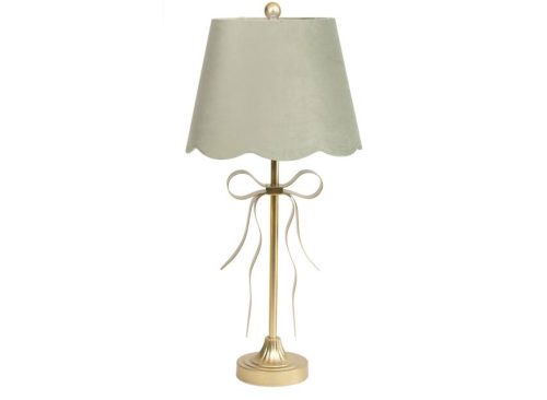 29in Bow Metal Lamp With Scalloped Shade