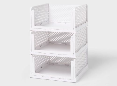 3pk Stackable Closet Storage Bins - Brightroom™