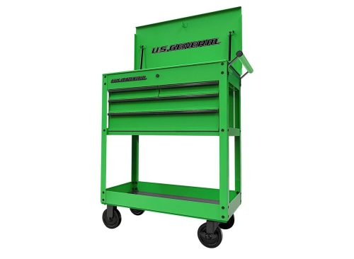 U.S. GENERAL 30 in., 4-Drawer Tech Cart, Black