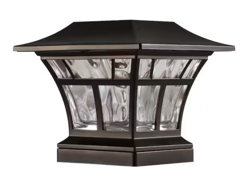 4x4 or 6x6 Mediterranean Bronze Integrated LED Outdoor Solar Deck Post Light