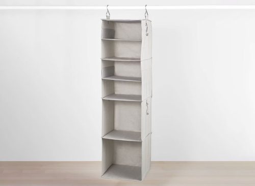 6 Shelf Hanging Fabric Storage Organizer Gray - Brightroom™: Closet Organization, 54" Height, 30 lb Capacity