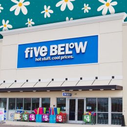 7 Best New Five Below Finds Hitting Shelves in August. Five Below Retail Storefront With Colorful Summer Merchandise and Discount Signs Outside Shopping Center Editorial Use Only Feb 26, 2026 St. Petersburg, FL, USA. Suburban retail center under a cloudy sky, conveying discount shopping, bargains and casual retail atmosphere.