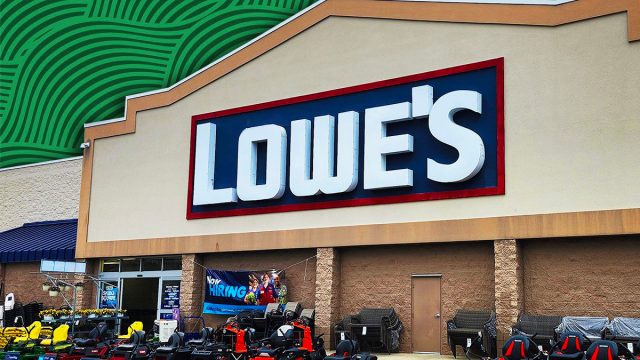 7 Best New Lowe's Outdoor Finds Under $25. Lowe's store exterior, Fayetteville, North Carolina, USA, January 14, 2026