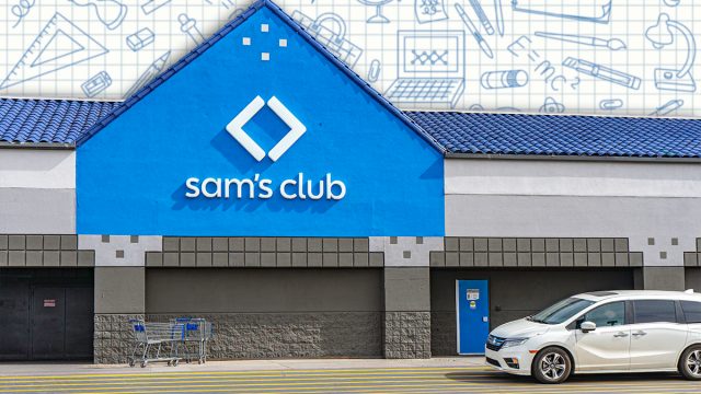 7 Best New Sam's Club Back-to-School Finds Under $20. Albuquerque, New Mexico, USA - February 16 2026: The exterior facade of a Sam's Club grocery store