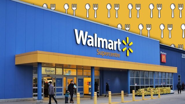 7 Best New Walmart Kitchen Finds Under $15. RICHMOND HILL, CANADA - JANUARY 21, 2023: The exterior of a Walmart megastore in Richmond Hill, Canada.