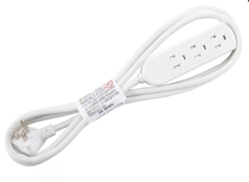 8-Foot Power Strip with 3 Outlets