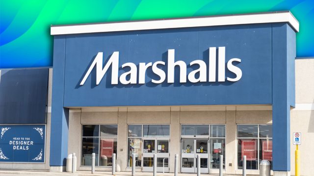 9 Marshalls Finds Under $25 That Look Pulled From a Design Catalog. Toronto Canada, May 12, 2020; storefront and signage of Canadian subsidiary business Marshalls fashion retail store on Warden Avenue in Toronto