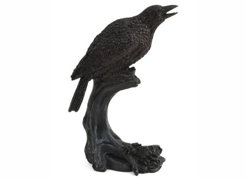 A Crow on a Branch Halloween Decoration