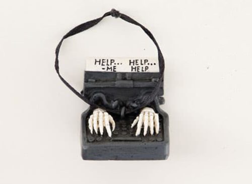 A Haunted Typewriter Ornament