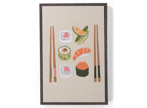 ARTISANA BY OLIVER 10x15 Stitched Sushi Wall Art