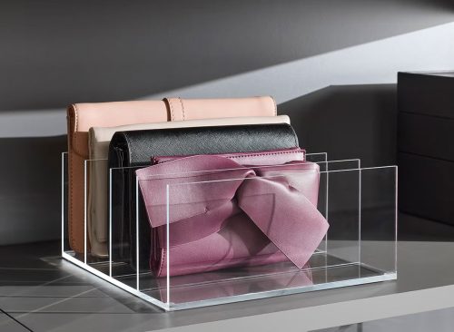 Acrylic 4 Section Purse Storage Organizer