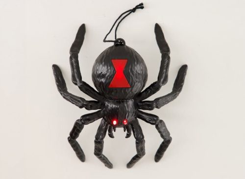 An LED Black Window Spider Ornament