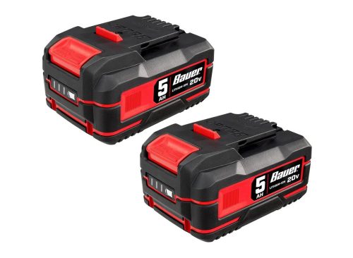 BAUER 20V 5 Ah Lithium-Ion Battery Bundle, 2-Pack