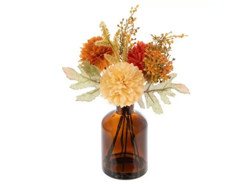 Ball Mums In Glass Jar