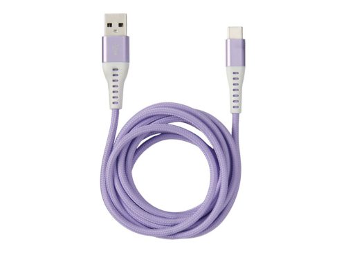 Bauhn Purple USB A to USB C Charging Cable