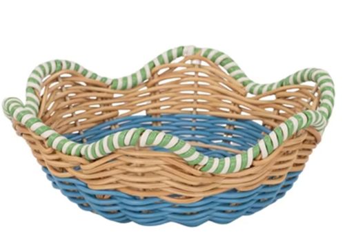 Beautiful Two-Tone Rattan Bowl by Drew Barrymore
