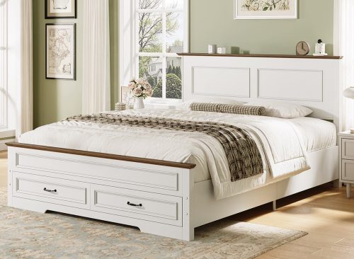 Bed Frame with Storage Drawers