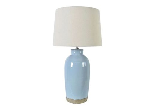 Blue Distressed Ceramic Lamp, Large