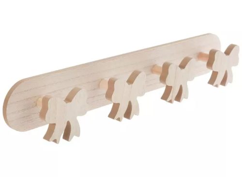 Bow Wood Wall Decor With Knobs