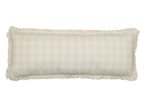 Butter Yellow Gingham Lumbar Pillow