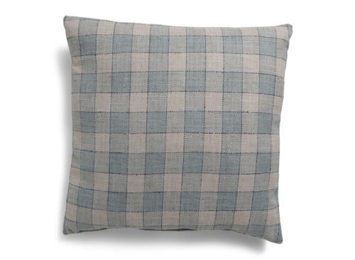 CANAAN Made In Usa 22x22 Feather Fill Celeste Gingham Checkered Pillow