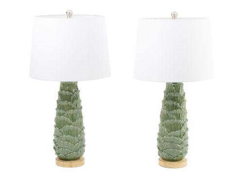 CRESTVIEW COLLECTION 2pk 29in Monroe Textured Ceramic Table Lamps