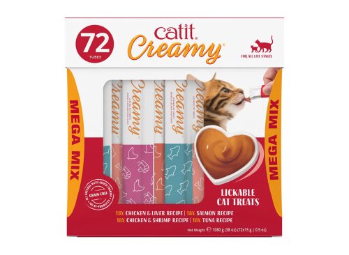 Catit Creamy Lickable Cat Treats Mega Mix 72 count