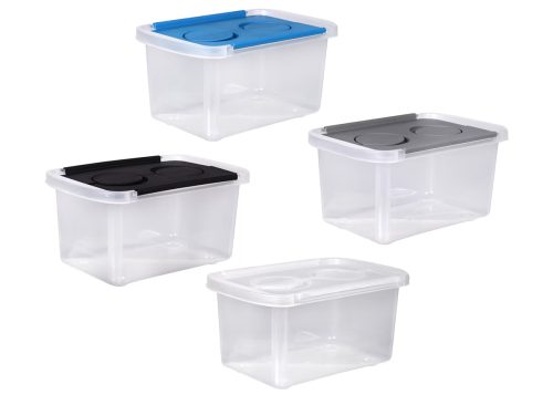Clear Plastic Storage Boxes with Split-Hinged Lids