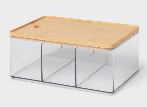 Cosmetic Storage Container with Bamboo Lid - Brightroom™
