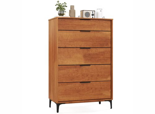 Costway 5-Drawer Dresser with Interlock System