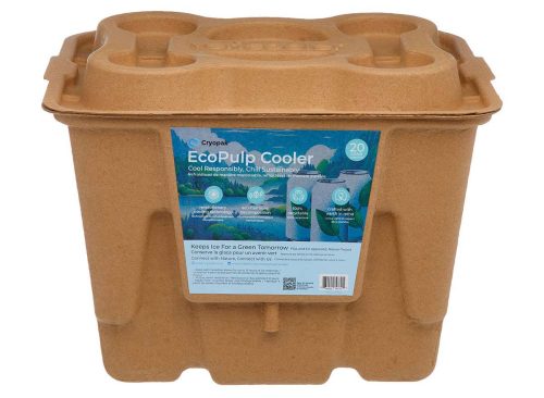 Cryopak Brown Taper Shaped EcoPulp Cooler, 20 Cans Capacity