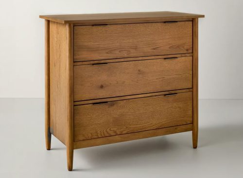 Drawer Wood Cane Vertical Dresser