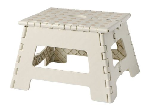 Easy Home Beige Folding Step Stool