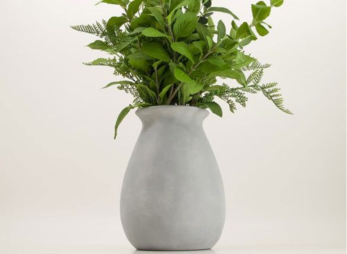 Faux Greenery in Large Vase