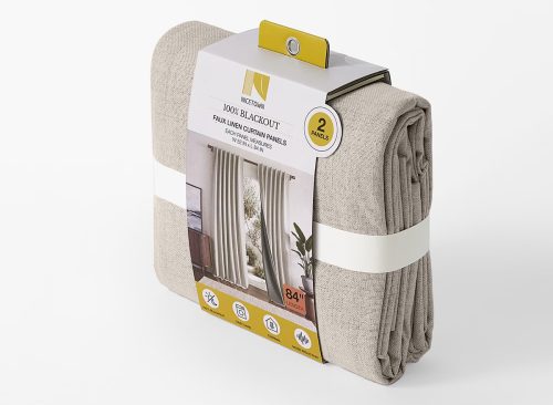 Faux Linen Blackout Curtains