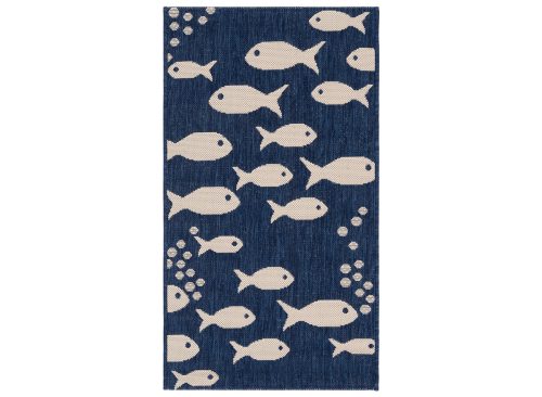Fish-Printed Outdoor Area Rug