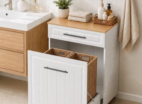 Freestanding Pull-Out Storage Cabinet
