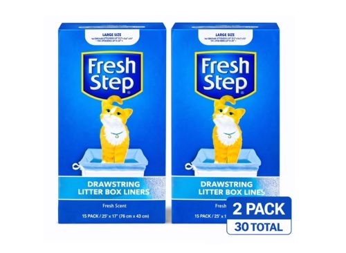 Fresh Step Drawstring Litter Box Liner Bundle Fresh Scent Multiple Sizes 30 ct