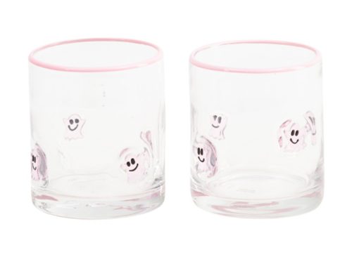 GOBLIN & GHOUL Set Of 2 Double Old-fashioned Ghost Glasses