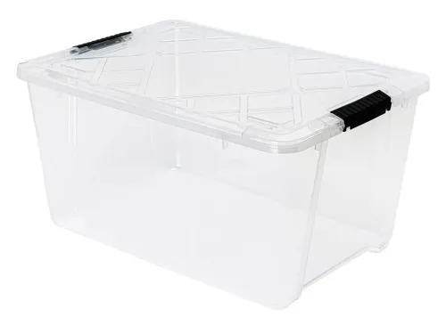 Greenmade InstaView 45 Quart Storage Bin with Latching Lid, 4-pack
