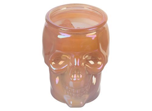 Halloween Glass Skull Scented Candle, 2 Assorted Colors