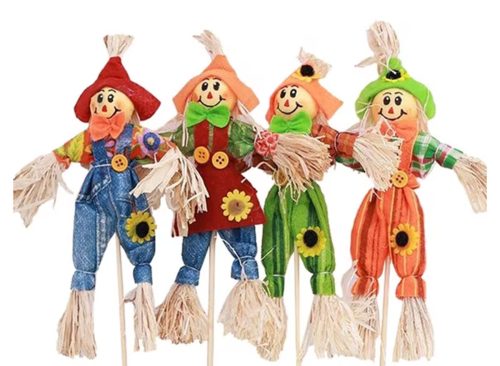 Halloween Scarecrow Decoration Fall Harvest Standing Scarecrow Decor for Halloween