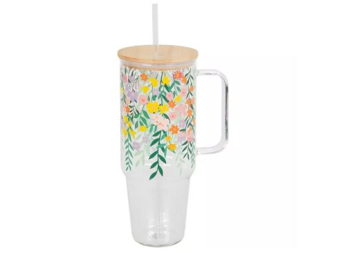 Hanging Flowers Glass Tumbler