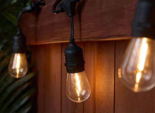 Harbor Breeze 48-ft Plug-in Black Indoor/Outdoor String Light with 24 White -Light LED Edison Bulbs