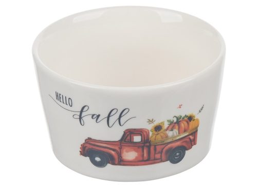 Harvest Halloween 'Hello Fall' Truck Print Ramekin Bowl