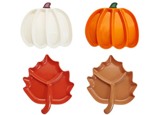 Harvest Theme Compartment Tray, Assorted Colors And Designs