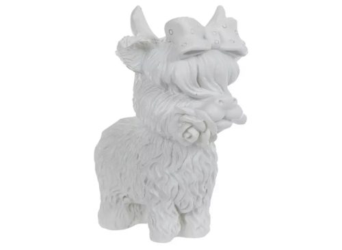 Highland Cow With Rose Figurine
