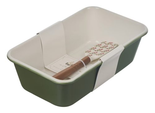 Holly Williams Fall Loaf Pan with Pink Floral Print Spatula